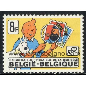 sellos-belgica-1979-filatelia-de-la-juventud-tintin-de-herge-1-valor-correo